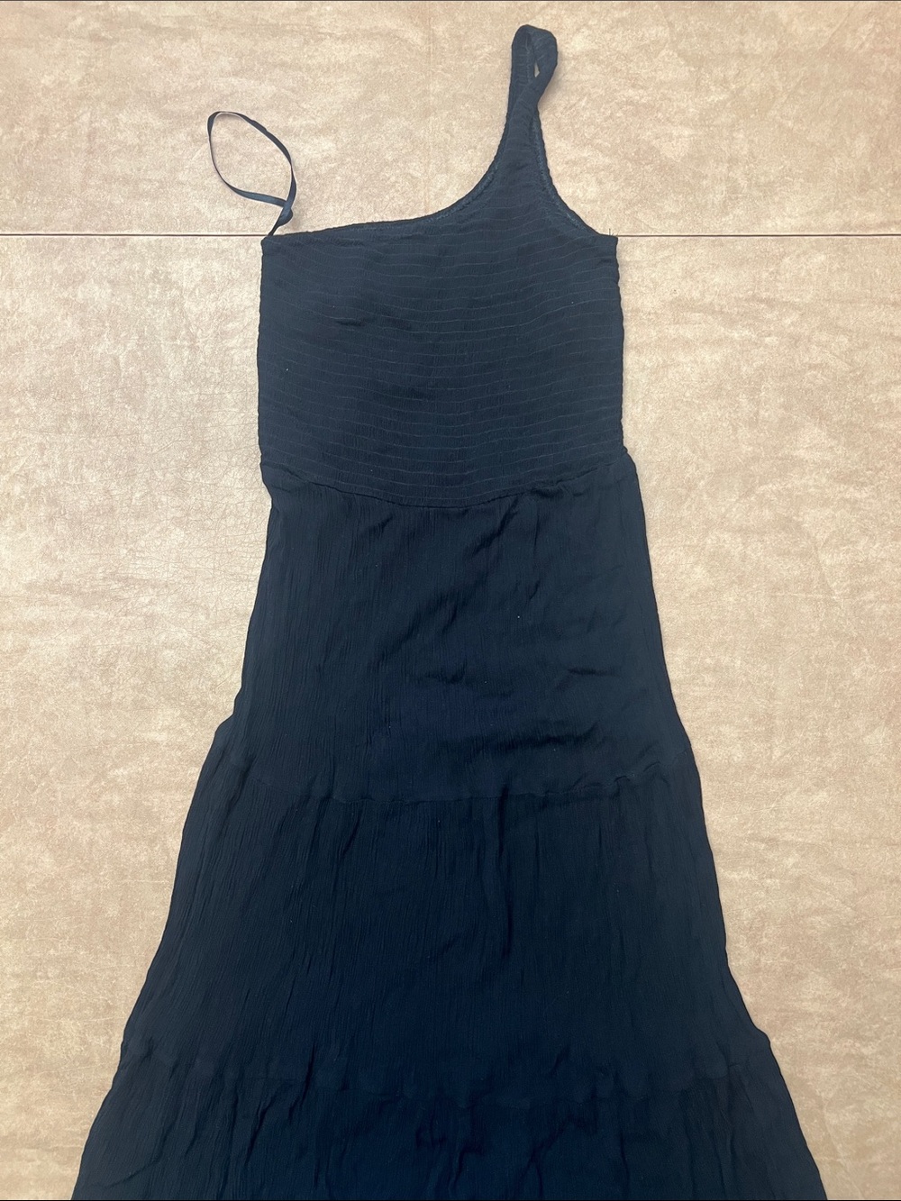 BECCA Women’s Black One Shoulder Swim Cover Up Dress Size Small